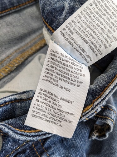 Pantalones de mezclilla American Eagle para hombre desgastados 360 Extreme Flex talla 32x30 algodón azul - Imagen 7 de 15