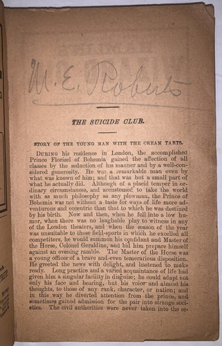 1896, THE SUICIDE CLUB, by ROBERT LOUIS STEVENSON, MUNRO'S LIBRARY POPULAR NOVEL - Picture 5 of 6