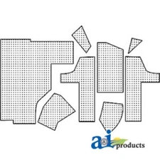 4077 Cab Upholstery Kit W/Headliner Fits White Tractor 2-135 2-155 2-180