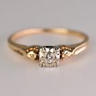 Diamond Engagement Promise Estate Ring Original Vintage Signed Designer 14k Gold