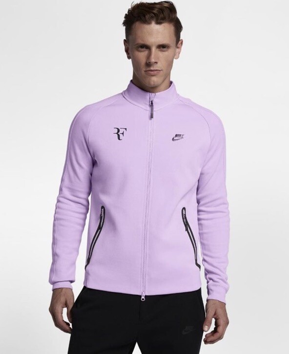Roger Federer Nike 2017 Australian US Open RF Jacket RARE Purple