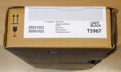 Original Epson T5967 Light Black Patrone ORIGINAL 350ml Tinte ungeöffnet datiert 2022 - Bild 2 von 4