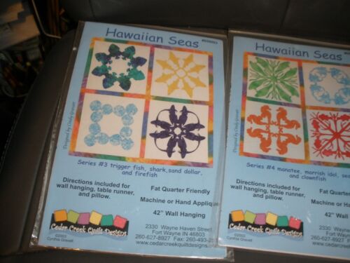 Lot of 3 Cedar Creek Quilt Patterns for Hawaiian Seas Wall Hanging Kit - Picture 3 of 3