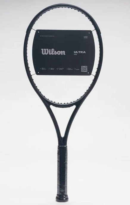 New Wilson Noir Ultra 100 v4 grip size 4_3/8 unstrung – Vertical 