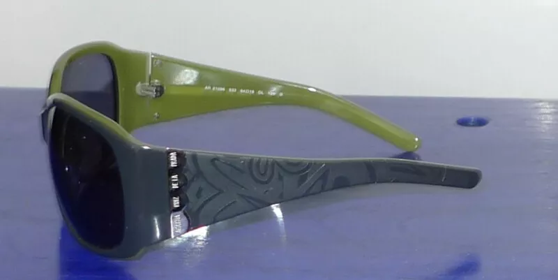 Agatha Ruiz de la Prada Sunglasses 60 s Retro Olive w Chrome Signature Trim