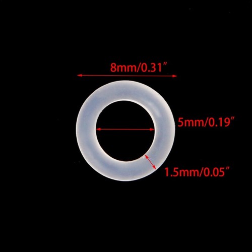 White Keycaps Rubber for Key Cap O Ring Dampeners For Cherry MX Keyboard Dampers - Afbeelding 6 van 7