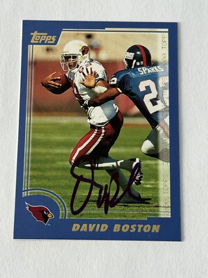 David Boston 2000 Topps Authentic Signed Autograph Auto Card Arizona ...