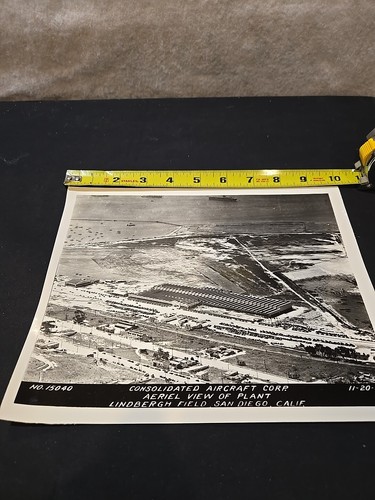 Foto d'epoca consolidata corpo aereo 1935 Ariel vista pianta Lindgergh Field - Foto 10 di 11