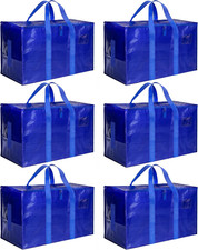 TICONN 6 Pack Extra Large Moving Bags with Zippers & Carrying Handles Heavy-D...
