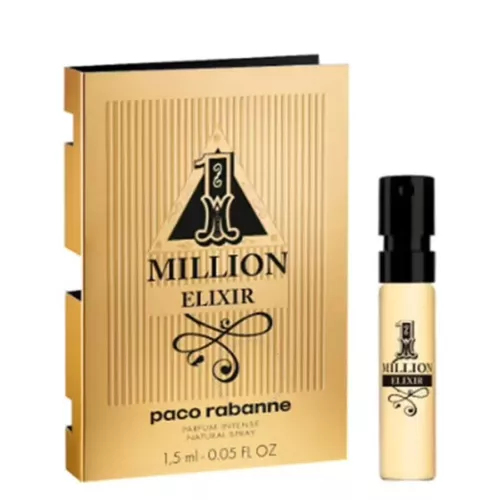 1 Sample Vial ONE MILLION ELIXIR by PACO RABANNE for Men 0.05 oz 1.5 ml Parfum
