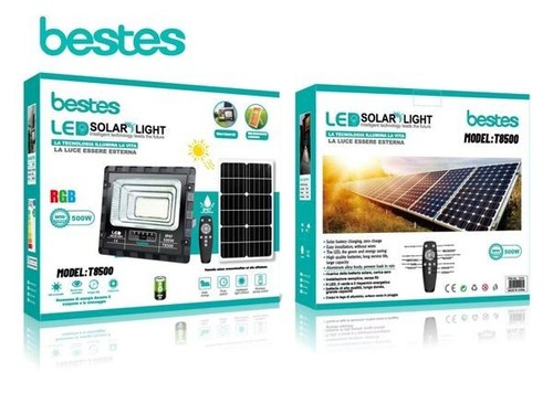 Faro LED 200-300-400-500-800W Pannello Solare Luce Fredda Faretto LED Giardino - Picture 4 of 13