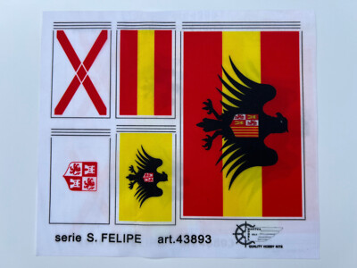 Mantua Model- Fahnen Für Segelschiff San Felipe-Scala 1: 75-ART 43893