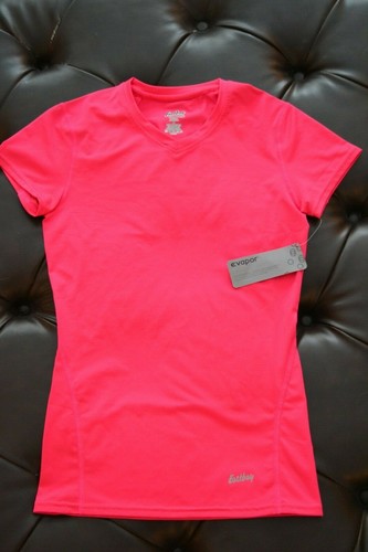 Eastbay Evapor Short Sleeve Pink Women's Shirt Size Small NWT V Neck Athletic - Picture 1 of 8