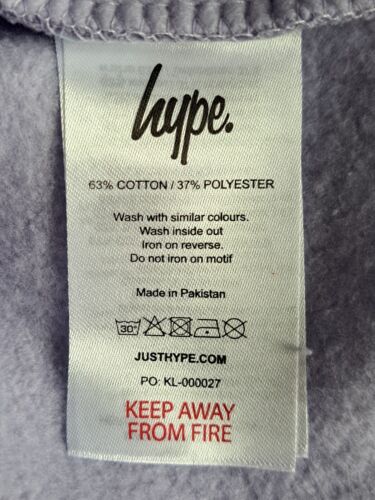 Hype Lilac Tracksuit Set Size 2XL Hoodie Joggers Unisex - Measurements In Desc - Picture 20 of 22
