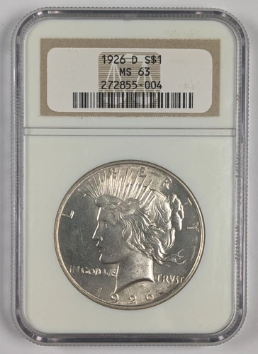 1926 D Peace Silver Dollar NGC MS63