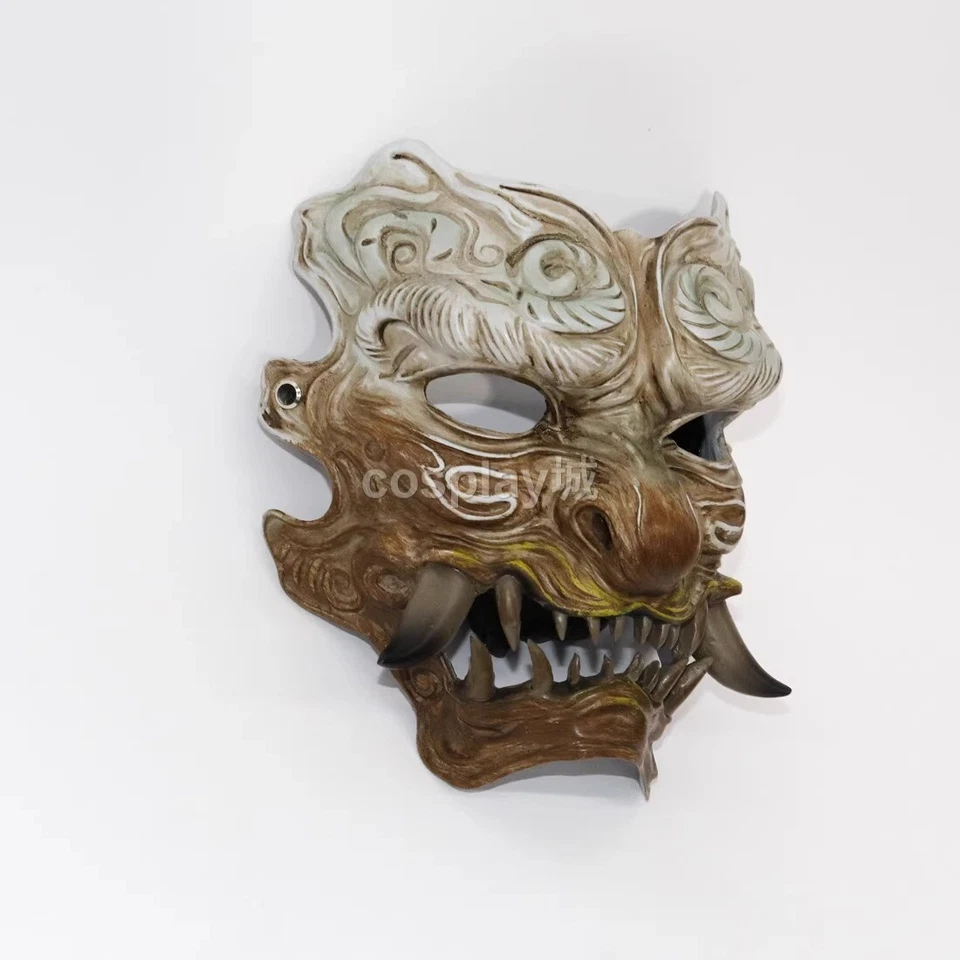 Black Myth: Wukong Cosplay Nuo Resin Full Face Mask Halloween Prop Adjustable  - Image 4 of 4
