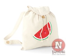 Pastèque Sac à Dos Plage Vacances École Collège Coton Bio Jour Sac