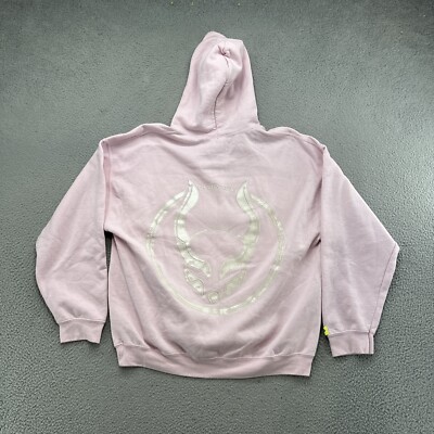 Cyberdog London Pink Double Sided Hoodie Skater Rave Goth