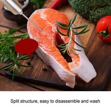 2 OZ Meat Injector Syringe Stainless Steel Seasoning Injector Cooking Syring KIT