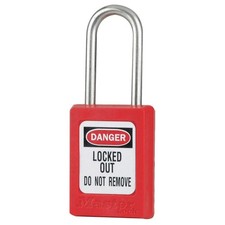 MASTER LOCK S33KAS12RED Lockout Padlock,KA,Red,1-13/16"H,PK12 6MDD1