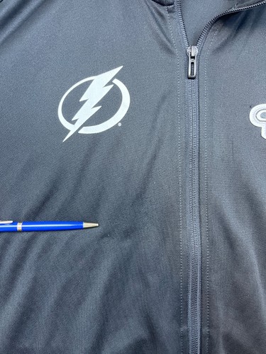 Tampa Bay Lightning Adidas Jacket Mens XL Black Embroidered Full Zip NHL Hockey - Picture 9 of 10