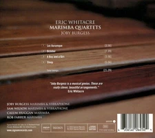 JOBY BURGESS ERIC WHITACRE: MARIMBA QUARTETS NEW CD