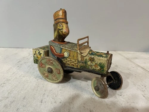 1938 Uncle Wiggly Tin Wind Up Toy - Marx Vintage Tin Toys