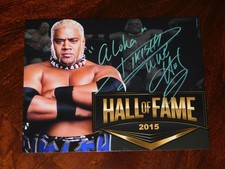 RIKISHI WWE SMACKDOWN RAW WRESTLING HOF SIGNED 8X10 HALL OF FAME PHOTO!!!