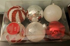 Ashland Christmas Glittered Ornaments 6 Large Ornaments Multuple Colors...