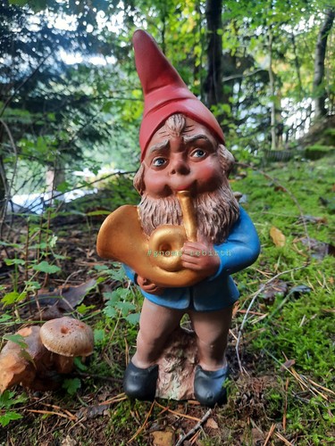 Gartenzwerg Hornspieler Keramik Thüringen Gräfenroda Balzer & Bock - Bild 7 von 8