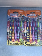 2 Pack Dr Fresh Kids' Soft Multi-Color 5-Count Toothbrush 3 Years