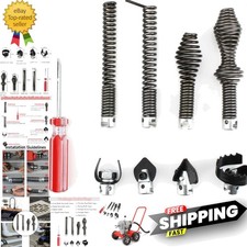 9-Piece Drain Snake Drill Attachment Heavy-Duty Drain Cleaning Set for Drain ...