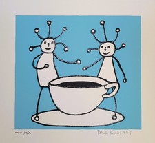Paul Kostabi serigrafia shopping  Sprkl Coffee