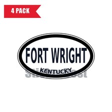 Kentucky Fort Wright Oval Sticker 4 Pack 3x2 Inch