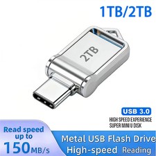 Flash Drive High-Speed USB 3.0 Type-C OTG Metal Pen Drive Memory Stick Video PC