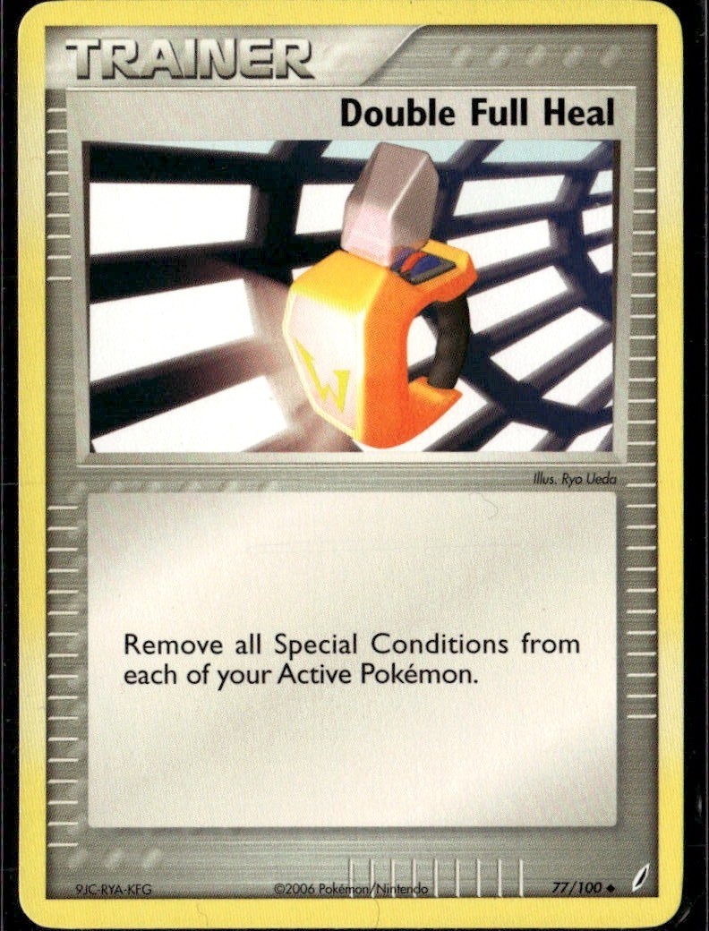 Double Full Heal Uncommon Crystal Guardians 77/100 Item Normal Pokemon Card