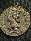 Catholic St Christopher Silver Medal, Protect Me. Swank, Vintage Medallion  — photo 5
