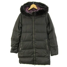 DUVETICA Down Jacket Jumper Hood Fox Fur Outerwear Women's Size 40 Charcoal DUVE