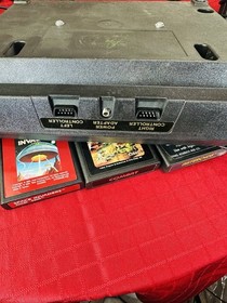 Atari 2600 Woody 4-Switch Console w/ 2 Joysticks + 8 Games - Untested AS-IS