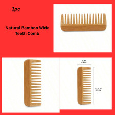 Natural Bamboo Wide Teeth Comb, Anti-Static, Suitable For All Hair Types Hair