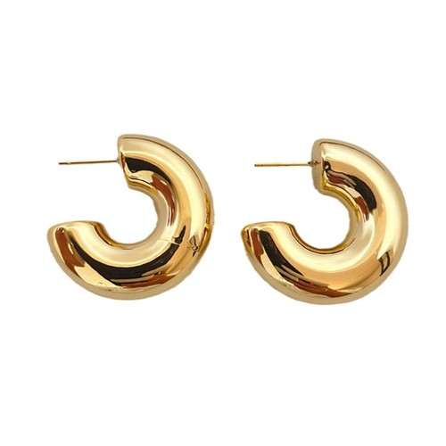 Temperament Hoop Earrings Elegant C-shape Drop Pendant Earring Statement Jewelry - Bild 5 von 10