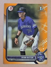Ryan Ritter 2022 Bowman Orange 03/25 1st Prospect Card #BD-136 SOFT CORNER