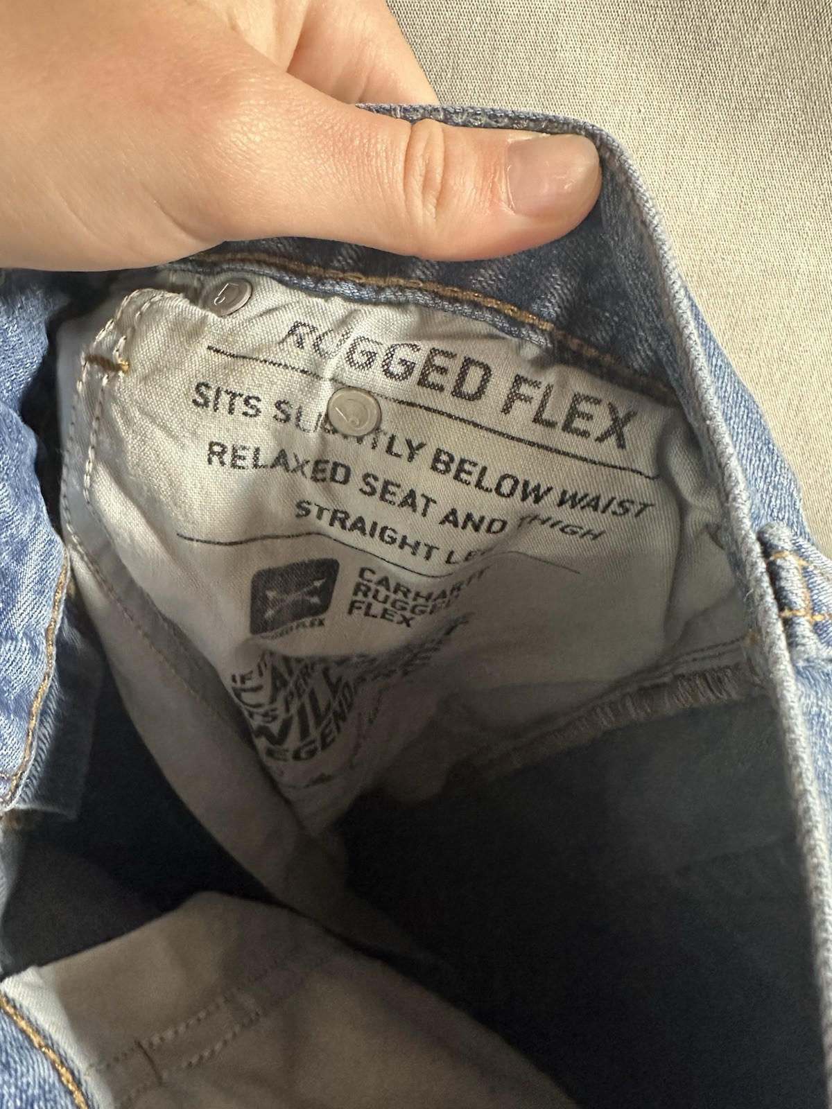 Carhartt Rugged Flex Relaxed Fit Medium Wash Blue Denim Men's Size 38 X 32 Jeans thumbnail 7