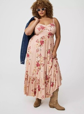 torrid pink floral dress Pink Floral Dress