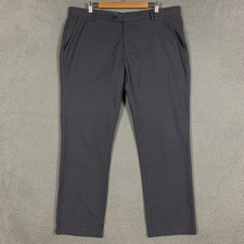 Ted Baker Penguin Dress Pants Mens 40 x 31.5 Blue Stretch Straight Work Trousers