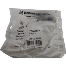 NEW Lumberg RKMCK4 M12 Female Receptacle Panel Mount Connector 4 Pin IP67