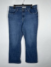 Levi's Women's Size 14 Blue Mid-Rise Classic Bootcut Stretch Denim Jeans