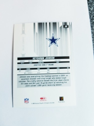 KEYSHAWN JOHNSON 2005 ROOKIES & STARS LONGEVITY RUBY REFRACTOR #106/299 COWBOYS - Picture 2 of 4