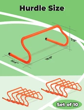 Agility Hurdle 8 Inch Speed Training Equipment Set with Carry Bag for Sport