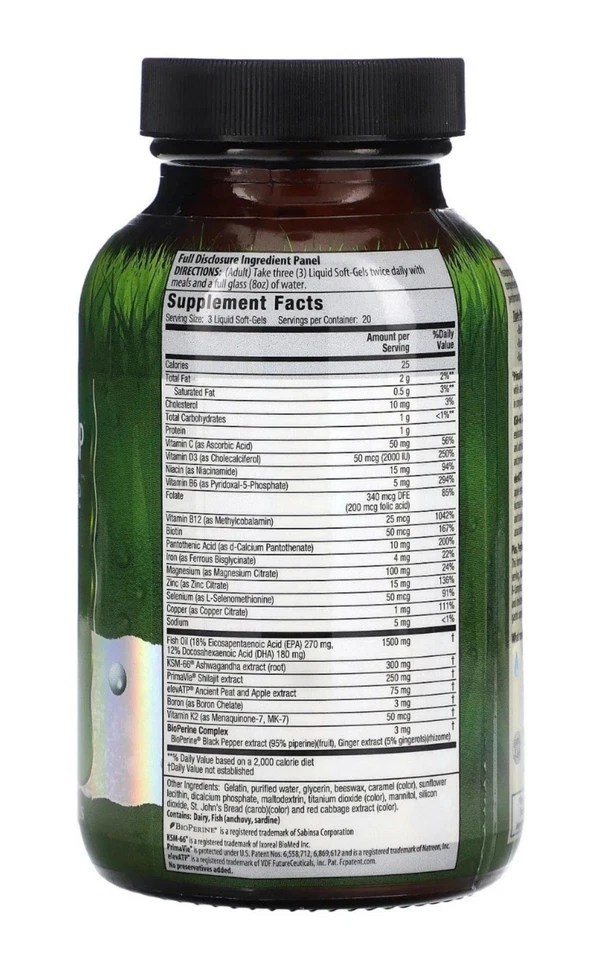 Cápsulas blandas líquidas Irwin Naturals testosterona fuerza y tamaño 60 caducidad 06/2026 Foto 2 de 2